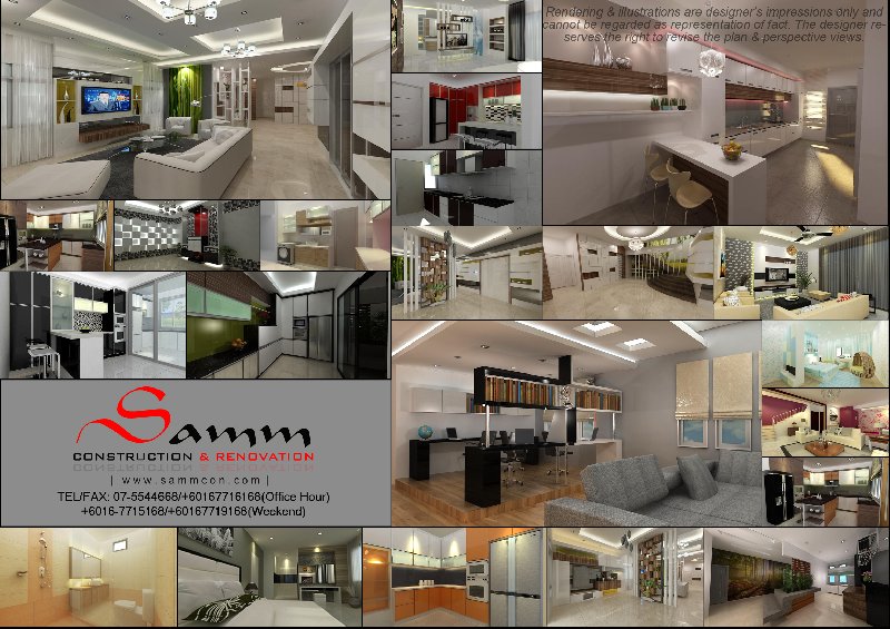 Interior design Johor Bahru . Ubah suai Rumah . 设计与建筑工程