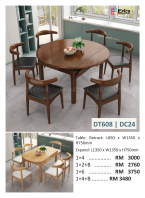 DT608 + DC24 - MUJI SOLID WOOD DINING SET
