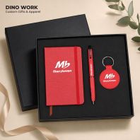 Custom Executive Gift Set (3 in 1) A6 Notebook + Pen + Keychain