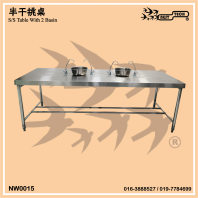 S/S Table with 2 Basin �������