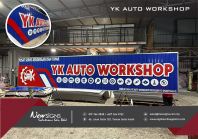 YK AUTO WORKSHOP - Gi Base with PVC Foamboard Lettering