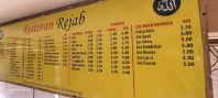 Pelekat Menu Restoran Tersuai