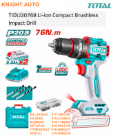 TOTAL TIDLI20768 Li-ion Compact Brushless Impact Drill 76Nm 13mm 30000/min