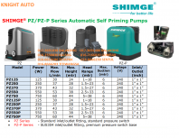 Shimge PZ / PZ-P Series Automatic Self Priming Pump PZ125 / PZ250 / PZ370 / PZ550 / PZ750