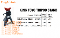KING TOYO Tripod Stand Jack KT-TS03A 3Ton / KT-TS06A 6Ton / KT-TS12A 12Ton