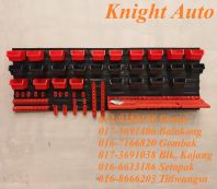 KGT Garage Wall Mounted Tool Rack Pegboard 49pcs Set With Storage Bins And Hook Accessories ID38656