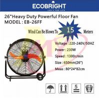 ECOBRIGHT EB-26FF Portable Floor Fan 26" 230W