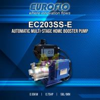 EUROFLO EC203SS-E Stainless Steel Automatic Multi-Stage Centrifugal Booster Pump 750W