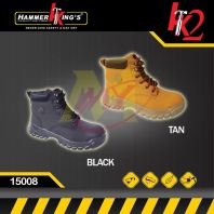 HK2 15008 (BK/TAN) Men Lace-Up Industrial Safety Shoe [Code: 10581]