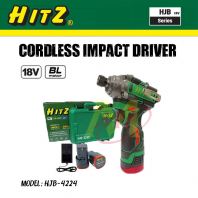 HITZ HJB-4224 18V Cordless Brushless Impact Driven 1/2" with 2pc Battery & Charger HITZ HJB-4224 18V Cordless Brushless Impact Driven 1/2" with 2pc Battery & Charger