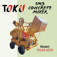 TOKU TKCM-1000 1M3 Concrete Mixer 11kW 415V