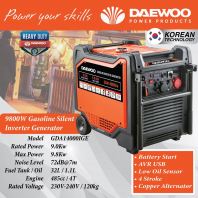 DAEWOO GDA14000IGE Gasoline Inverter Silent Generator 9800W 1 Phase