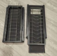 Pull-Out Dish Rack Kitchen Organizer with Detachable Drip Tray, Saving for Cabinets & Countertops
