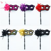 Masquerade Venetian Mask with Holding Stick