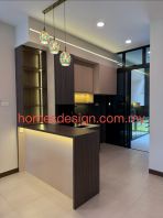kitchen cabinet and island