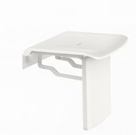 Caring flip up shower seat with leg 450 x 493mm, pp seat