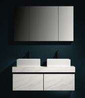 IT-05-120 Bathroom Basin Cabinet Set with Mirror   1200mm Modern Vanity Cabinet  Pre-Order Item