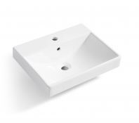 TREVISO-N 500 Wall Hung Basin   500mm Premium Ceramic Wash Basin  Space-Saving Modern Bathroom Sink