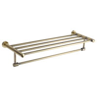 AR-6662-BR 60cm Brass Towel Shelf with Rail   Bronze Finish  Premium Towel Bar & Rack