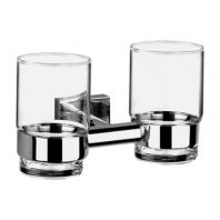 AR-3184D Double Tumbler / Toothbrush Holder   Brass Chrome, 188mm x 95mm x 100mm