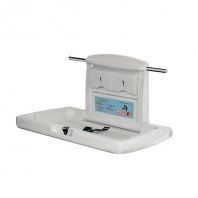 UBC 100W Baby Changing Station   Cream White, Wall-Mounted, Durable HDPE, Max Load 20k