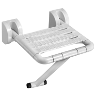 GS-35-075S-NW Folding Shower Seat   Nylon White, 150kg Capacity, 350x400x450mm