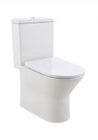 TREVISO BTW Close Coupled Rimless WC Set 6/3L Dual Flush Floorstanding Toilet Bowl with PP Seat Cover (605 x 365 x 800mm)