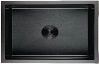 ITS-6760/EB(BL) Premium Undermounted Kitchen Sink   Nano Black SUS304 Stainless Steel, Anti-Scratch PVD Embossed Single Bowl Sink (760mm)