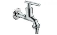 T-78071 Brass Chrome 1/2" x 3/4" Hose Bib Tap   Durable Outdoor Water Tap for Garden & Plumbing Use
