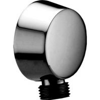 LS-25-50-NK 1/2" x 1/2" Brass Nickel Shower Water Connection   Durable Bathroom Fitting