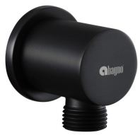 LS-35-45-MB 1/2" x 1/2" Matt Black Brass Shower Water Connection   Premium Durable Bathroom Fitting