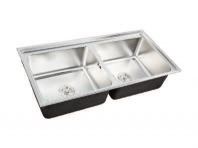 IT-10050D(NA) Double Bowl Top-Mounted Kitchen Sink 1000x500mm with Nano Finish   Premium Stainless Steel Sink