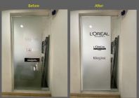 L'OREAL_FROSTED STICKER | Custom Glass Door Frosted Sticker Design & Installation in JB | Office & Shop Frosted Sticker JB