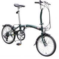 London Taxi 16-inch folding bike, 7 SPEED, BLACK & GREEN COLOUR READY STOCK