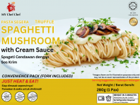 Spaghetti Mushroom with Truffle & Cream Sauce