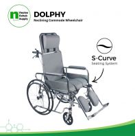 Dolphy Reclining Commode Wheelchair