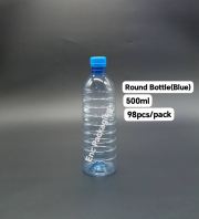 ROUND BOTTLE PLASTIC(BLUE)500ML