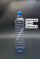 SQUARE BOTTLE PLASTIC(BLUE)1500ML