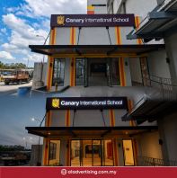 International School Signage | 3D LED Front-Lit Box Up Lettering & Logo