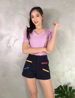  25341 V-Neck Puff Sleeve Top