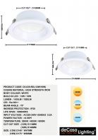 RECESSED ANTI-GLARE DOWNLIGHT   (D3-039-RD-(12W/18W)