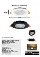 7W ULTRA SLIM LED RECESSED EYEBALL (C7-PPEB007-7W-(BK/WH)