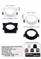 Recessed Eyeball Casing - GU10 (D3-FT-034-(SQ/RD)-(BK/WH)