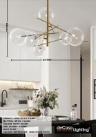 MODERN GLASS PENDANT LIGHT (FP-D1177-6-GD)