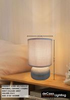 CERAMIC TABLE LAMP (W3-T4034-GY)