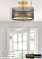 MODERN DRUM CEILING LIGHT(W3-C693-GD)