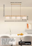 MODERN 4 IN 1 PENDANT LIGHT(N1-P38001-4-OAK)