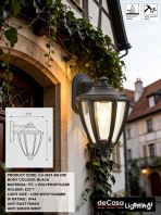 CLASSIC OUTDOOR WALL LIGHT - ANTI RUST (3601-BK-DW) CLASSIC OUTDOOR WALL LIGHT - ANTI RUST (3601-BK-DW)