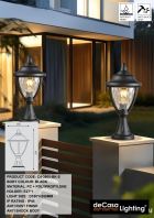 CLASSIC OUTDOOR PILLAR LIGHT / GATE LAMP (3605-BK-S) CLASSIC OUTDOOR PILLAR LIGHT / GATE LAMP (3605-BK-S)