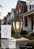 CLASSIC OUTDOOR PILLAR LIGHT / GATE LAMP (3601-BK-S) CLASSIC OUTDOOR PILLAR LIGHT / GATE LAMP (3601-BK-S)